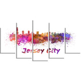 jersey city skyline cityscape canvas artwork print PT6601