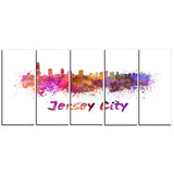 jersey city skyline cityscape canvas artwork print PT6601