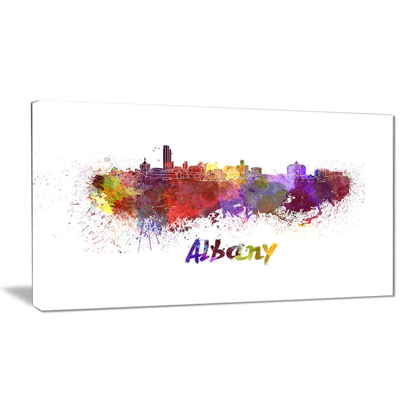 albany skyline cityscape canvas artwork print PT6614