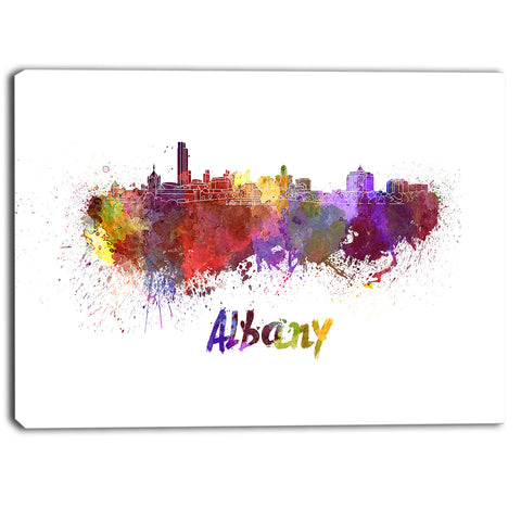 albany skyline cityscape canvas artwork print PT6614