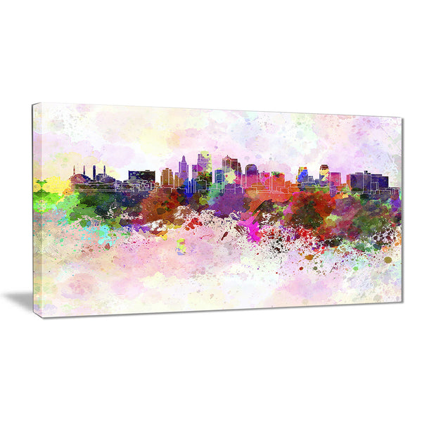 kansas city skyline cityscape canvas artwork print PT6617