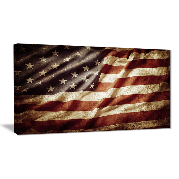 american flag contemporary canvas art print PT6715