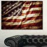 american flag contemporary canvas art print PT6715