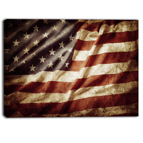 american flag contemporary canvas art print PT6715