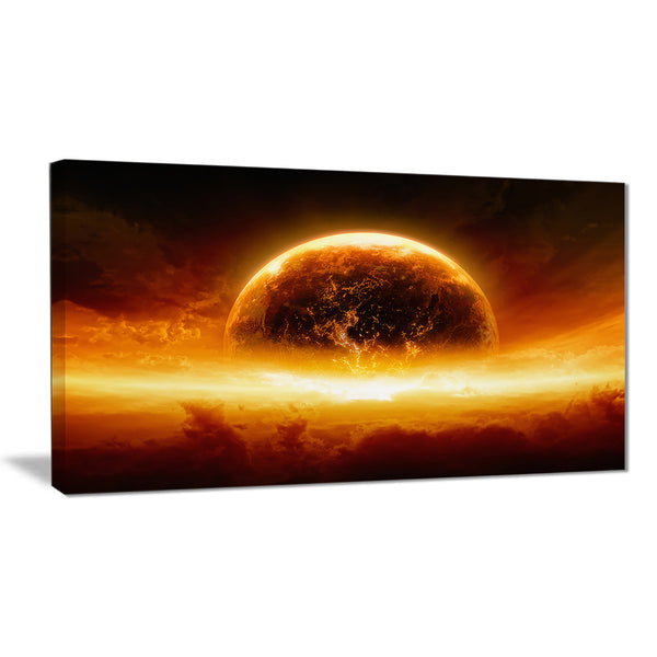 planet earth explosion contemporary canvas art print PT6723