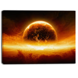 planet earth explosion contemporary canvas art print PT6723