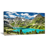 mountain lake and blue sky photo canvas art print PT6732