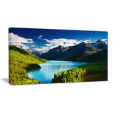 mountain lake in dark shade landscape photo canvas art print PT6734