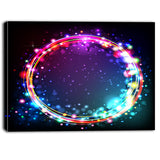 purple blue circle lights abstract digital canvas art print PT6751