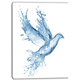 dove from water splashes animal digital canvas art print PT6753