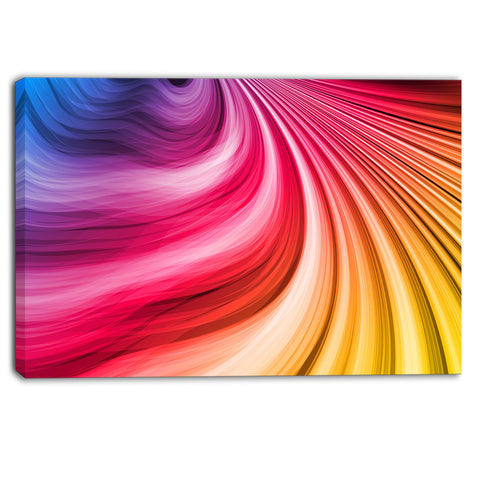 abstract colorful waves contemporary canvas art print PT6764