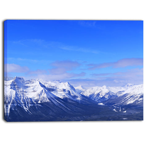 blue winter mountains landscape photo canvas print PT6789