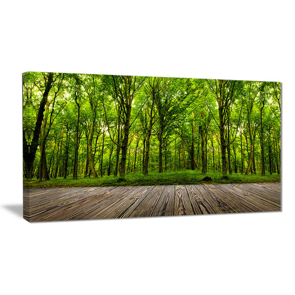 room interior in forest landscape contemporary canvas art print PT6862