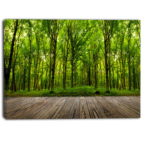 room interior in forest landscape contemporary canvas art print PT6862