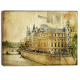 old parisian cards digital canvas art print PT6864