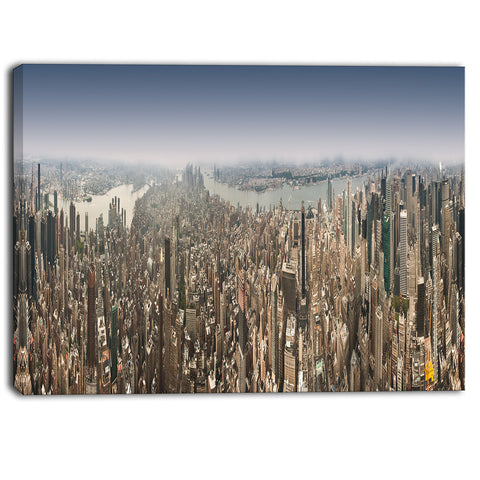 nyc 360 degree panorama cityscape photography canvas print PT6902