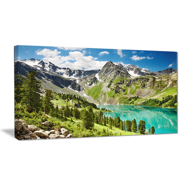 lake on green valley photography landscape canvas print PT6914