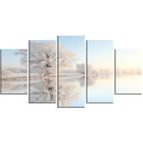 frosty winter tree by rising photo canvas art print PT6927