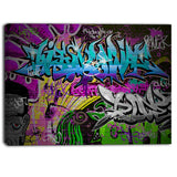 graffiti wall urban art abstract street art canvas print PT6931