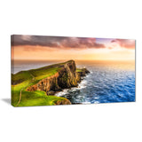 ocean cost at sunset photography canvas art print PT6980