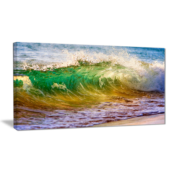 ocean turning green seascape canvas art print PT6995