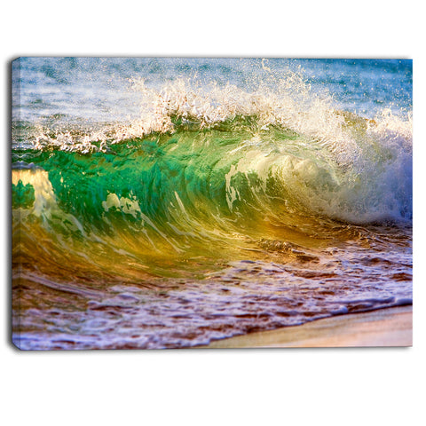 ocean turning green seascape canvas art print PT6995