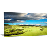 pasture under cloudy sky landscape photo canvas print PT7002