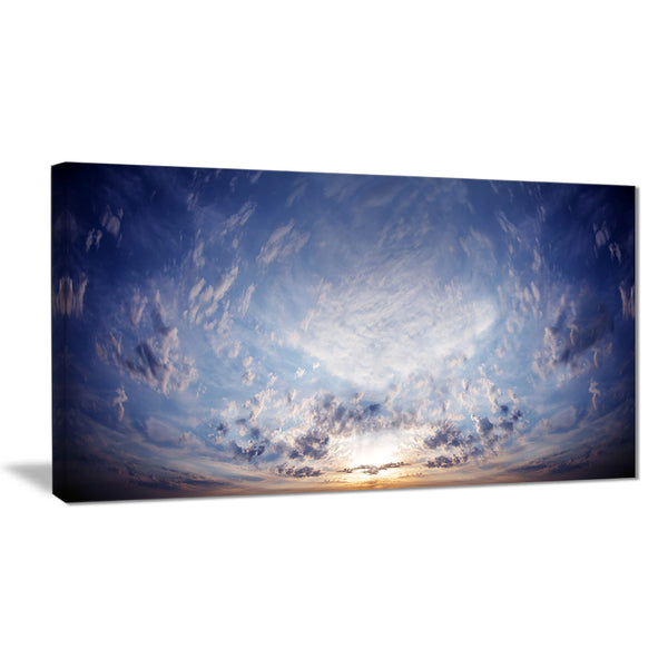 blue celestial landscape photo canvas print PT7021
