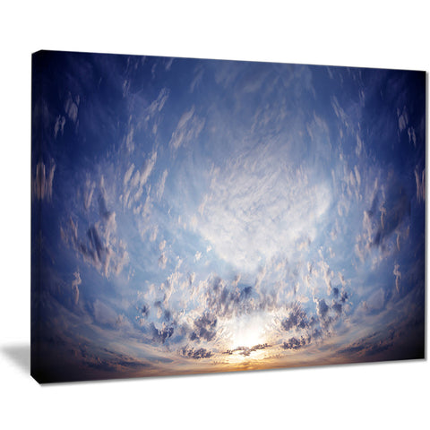 blue celestial landscape photo canvas print PT7021