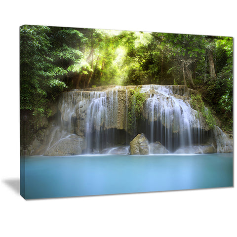 erawan waterfall photography canvas art print PT7114