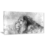 lion tattoo illustration art digital art canvas print PT7154