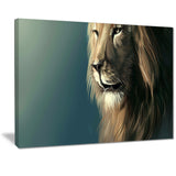 lion with serious look animal art canvas print PT7169