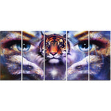 tiger with woman eyes abstract animal canvas art print PT7194