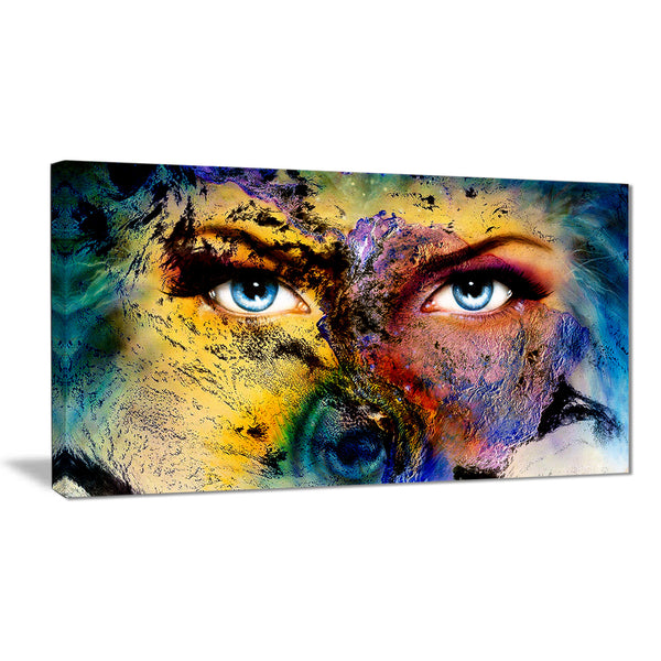 planet earth and human abstract animal canvas art print PT7195