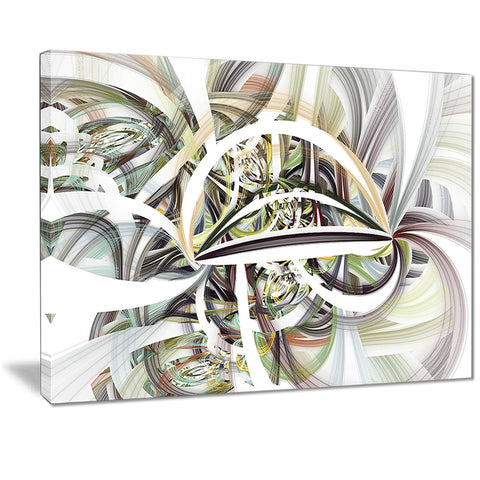 symmetrical spiral fractal flowers digital art canvas print PT7258