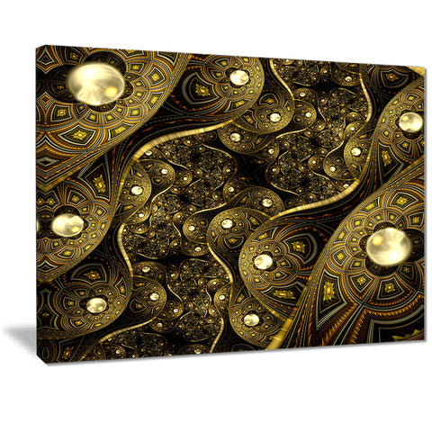 brown metallic fabric pattern digital art canvas print PT7268