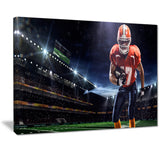 american footballer in action on stadium sports canvas print PT7308