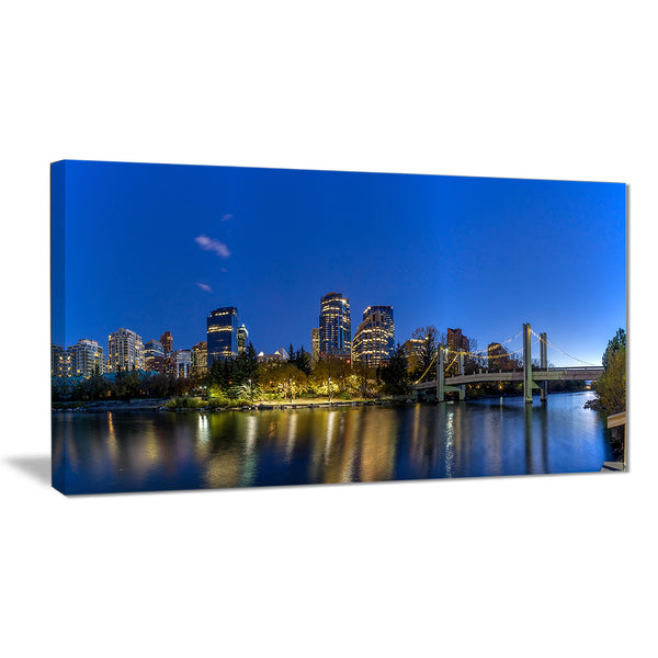 calgary skyline cityscape photography canvas art print PT7363