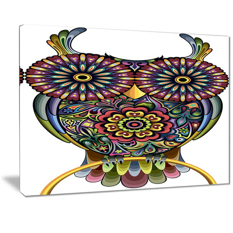 funny owl animal digital art canvas print PT7408