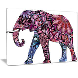 purple cheerful elephant animal digital art canvas print PT7411