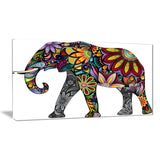 yellow cheerful elephant animal digital art canvas print PT7412
