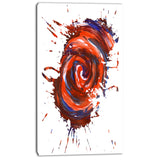 red multicolor stain abstract watercolor canvas art print PT7443