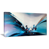 blue panoramic abstract design abstract canvas art print PT7489