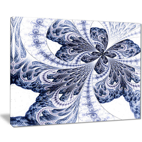 symmetrical purple fractal flower abstract digital art print PT7518