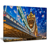 lights on tower bridge cityscape photography canvas print PT7553