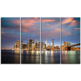 manhattan at nighttime cityscape photography canvas print PT7564