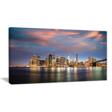 manhattan at nighttime cityscape photography canvas print PT7564