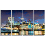 thames river at night cityscape photography canvas print PT7569