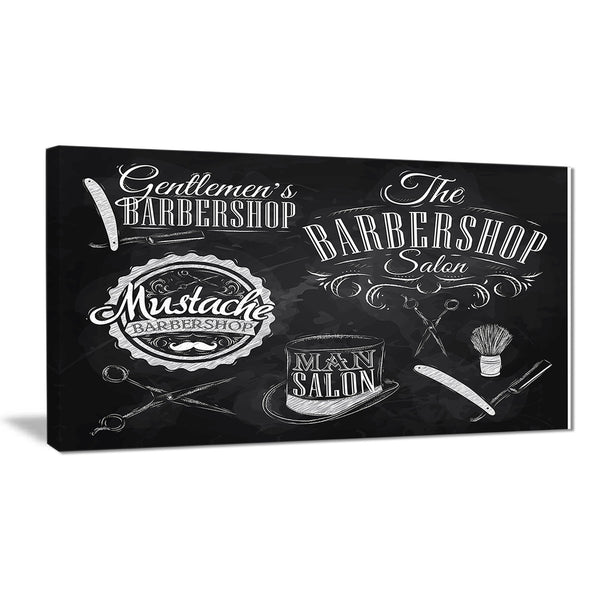 set barbershop digital art canvas art print PT7597