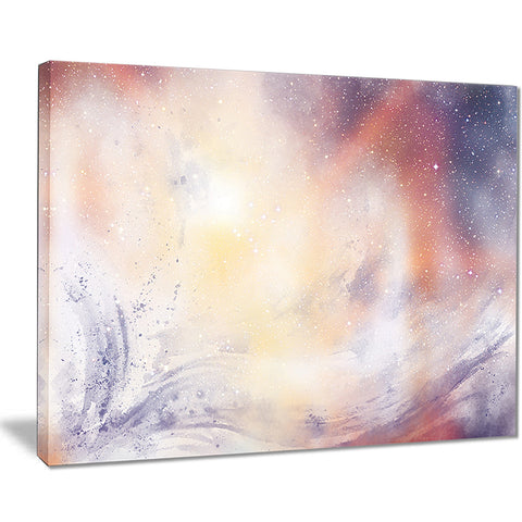 blurry watercolor with star abstract painting canvas print PT7676